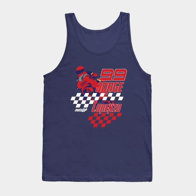 Jorge Lorenzo 99 MotoGP Superbike Tank Top by CGD